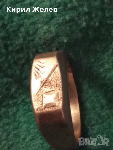 Стар Бронзов ПРЪСТЕН ПОЗЛАТЕН ОРНАМЕНТИРАН ФИНА РЪЧНА МАЙСТОРСКА ИЗРАБОТКА РЕТРО БИЖУ 18035, снимка 6 - Антикварни и старинни предмети - 33475911