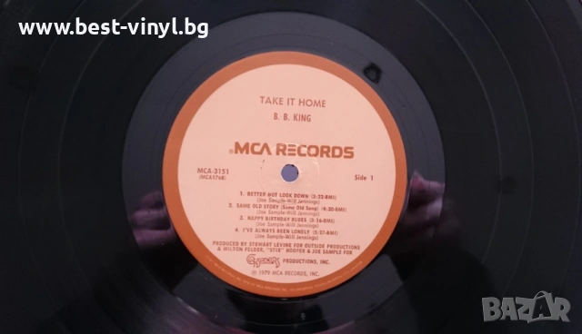 Грамофонна Плоча (B.B. King - Take It Home), снимка 3 - Грамофонни плочи - 53250766