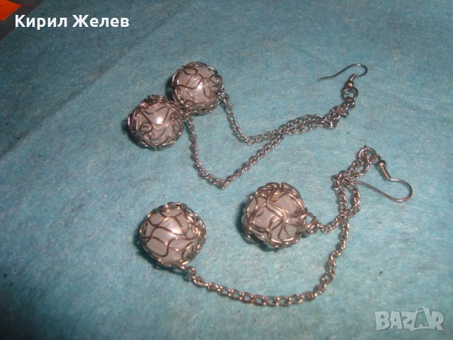 АРТ ХЕНД МЕЙД ХИПАРСКИ НЕЖНИ КРАСИВИ СРЕБРИСТИ ОБЕЦИ 27094, снимка 5 - Обеци - 34984040