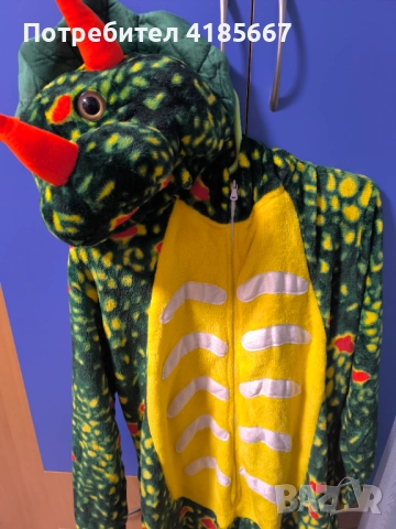 Пижама гащеризон, костюм за пижамено парти, динозавър, снимка 3 - Детски пижами - 52578630