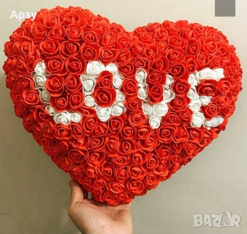 сърце от рози , снимка 1 - Романтични подаръци - 43062754