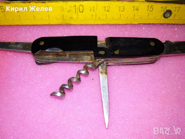 INOX Старо НЕМСКО БОЦМАНСКО МНОГОФУНКЦИОНАЛНО ДЖОБНО НОЖЧЕ Рядък КОЛЕКЦИОНЕРСКИ МОДЕЛ в КАЛЪФ 43163, снимка 10 - Други ценни предмети - 44010249
