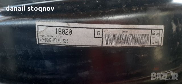 Желязни джанти за Волво S 80, снимка 4 - Гуми и джанти - 32572930