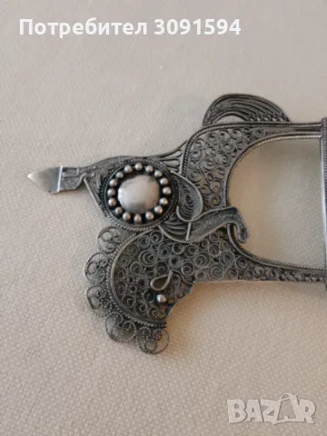 Руска Красива фигура, изработена филигран от сребро, представляваща ездач на кон., снимка 11 - Антикварни и старинни предмети - 48606082