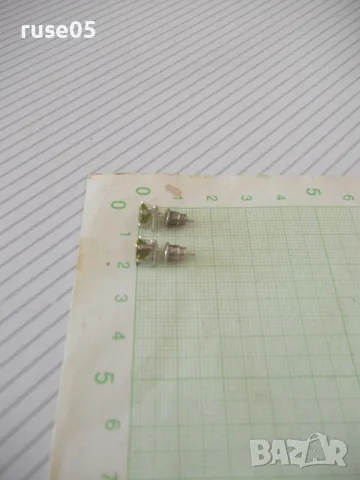 Обеци със светло зелен камък, снимка 3 - Обеци - 49520764