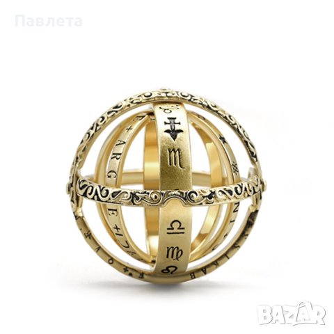 Сферично зодиакално колие - пръстен, снимка 5 - Колиета, медальони, синджири - 43791484