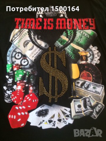 Хип Хоп тениска Time is Money, снимка 2 - Тениски - 35303776