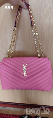 Розова чанта YSL, снимка 1 - Чанти - 43281504