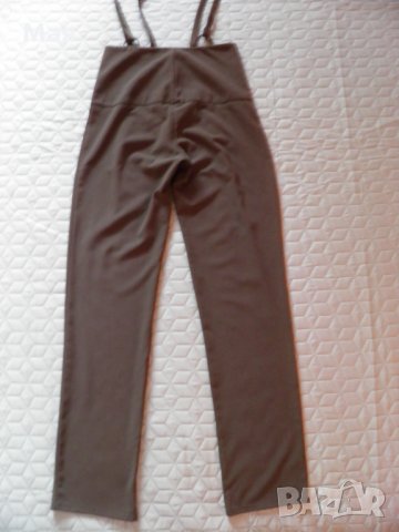 Кафяв дамски панталон с висока талия М, снимка 6 - Панталони - 26644635