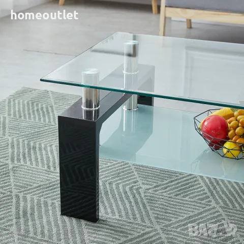 ПРОМОЦИЯ Маса със стъклен плот CLIPOP C-B-CT-0127BL, снимка 4 - Маси - 47773867