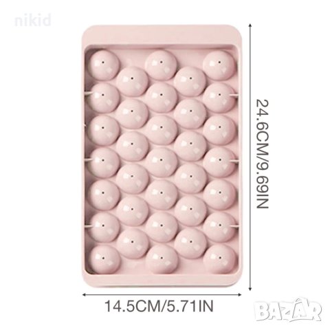 33 бр топче топчета пластмасова форма за лед фондан шоколад и др, снимка 3 - Форми - 43523910