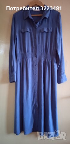 Синя дамска рокля, размер Л.