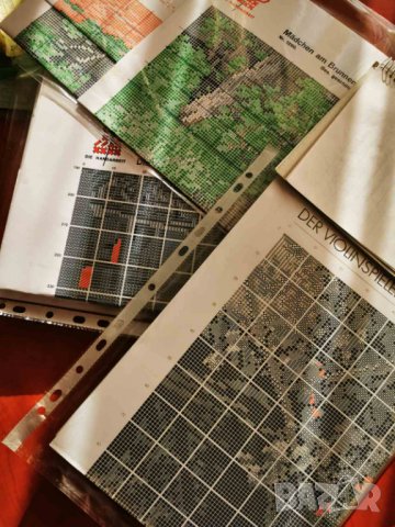 Оригинални модели (схеми) на гоблени стария Вилер (Wiehler) с оригинални конци-мостри(MEZ и SCHURER), снимка 2 - Гоблени - 27368244