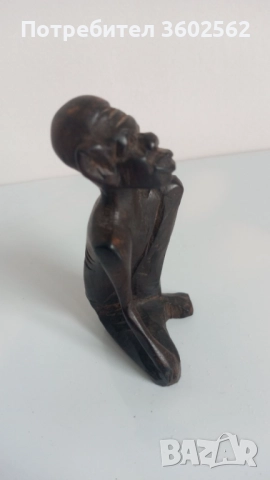 африканска дървена фигурка - ръчна изработка, снимка 2 - Статуетки - 51906317