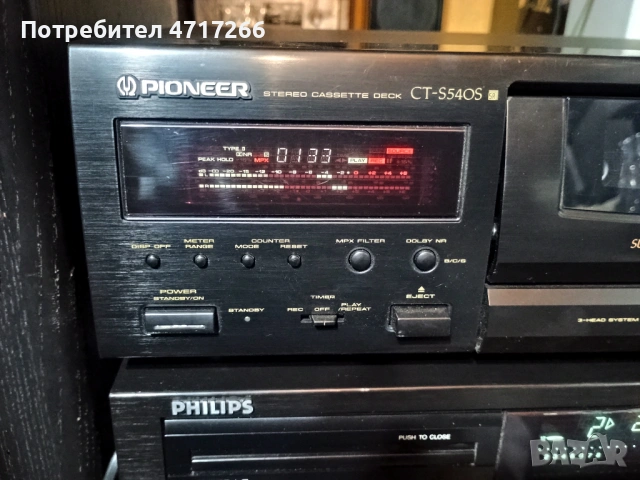 3-head  Pioneer CT-S540S Tape recorder , снимка 3 - Декове - 53473008