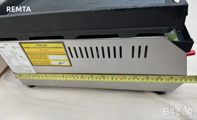 Професионална Газова скара чугунена плоча ½ Оребрена ½ Гладка 50х51см с газова защита CE, снимка 6 - Обзавеждане за заведение - 34818403