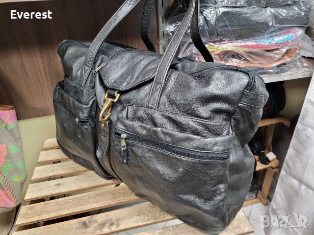 Естествена кожа пътна чанта,сак ОГРОМЕН, снимка 16 - Сакове - 40034454