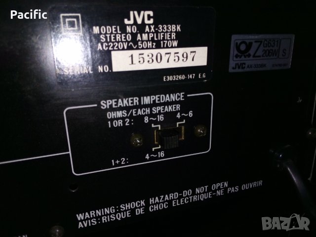 Jvc AX-333, снимка 8 - Ресийвъри, усилватели, смесителни пултове - 43921524