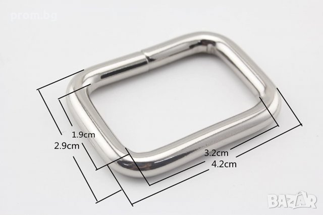 правоъгълна халка, гайка, обков, пръстен, 4 цвята, снимка 6 - Други - 38131570