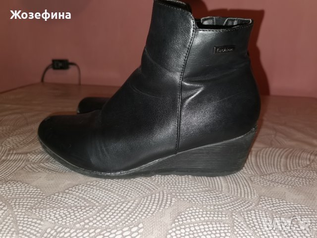 Черни боти от изкуствена кожа, снимка 8 - Дамски боти - 40384214