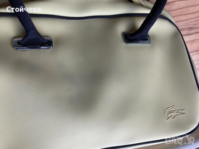 Lacoste оригинална дамска жълта чанта от PVC, снимка 12 - Чанти - 18393840