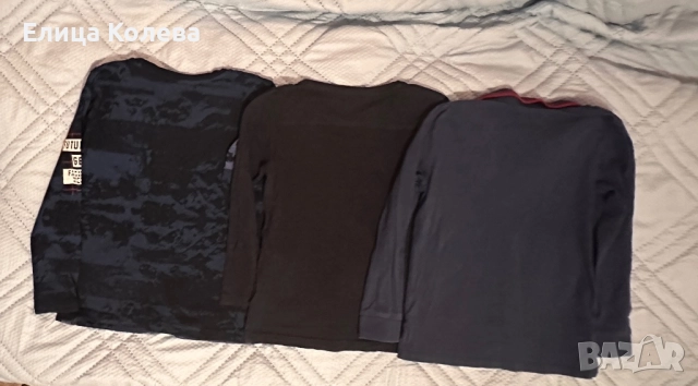 Три памучни детски блузи 122 см, снимка 2 - Детски Блузи и туники - 52851413