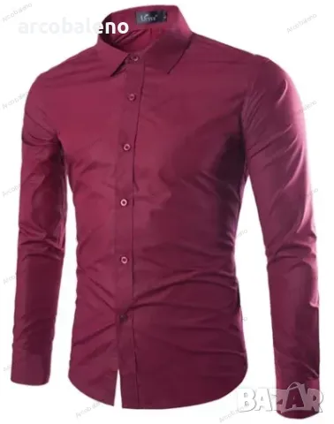 Ежедневна мъжка риза с дълги ръкави, 17цвята, снимка 5 - Ризи - 47997572