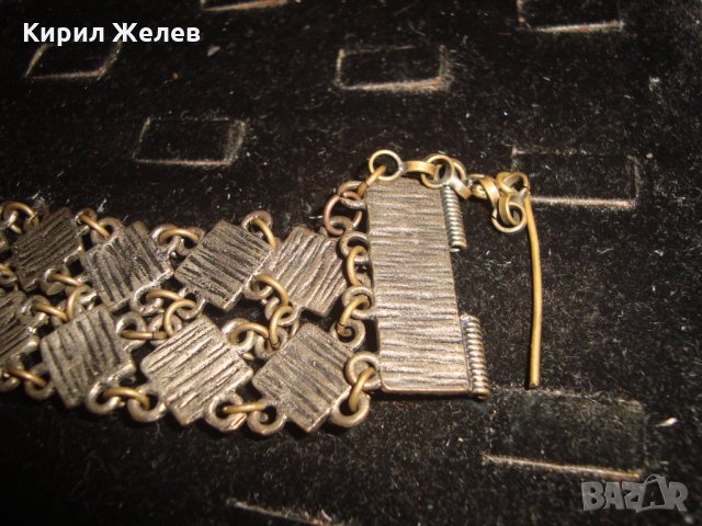 19 ВЕК СКЪПОЦЕННА ВЪЗРОЖДЕНСКА ПОСРЕБРЕН БРОНЗ МАЙСТОРСКА ЕТНО ОГЪРЛИЦА с ЩИФТ НАКИТ за НОСИЯ 11842, снимка 12 - Антикварни и старинни предмети - 33216558