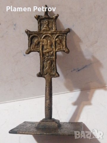 стар бронзов кръст , снимка 2 - Антикварни и старинни предмети - 43145485