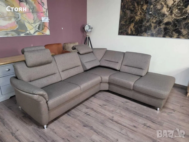 ПРОМОЦИЯ!!!Светло кафяв ъглов диван от плат, снимка 11 - Дивани и мека мебел - 52826684