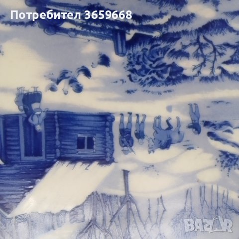 Четири страхотни чинии ,Фин порцелан,,зимен пейзаж, снимка 10 - Сервизи - 39970065