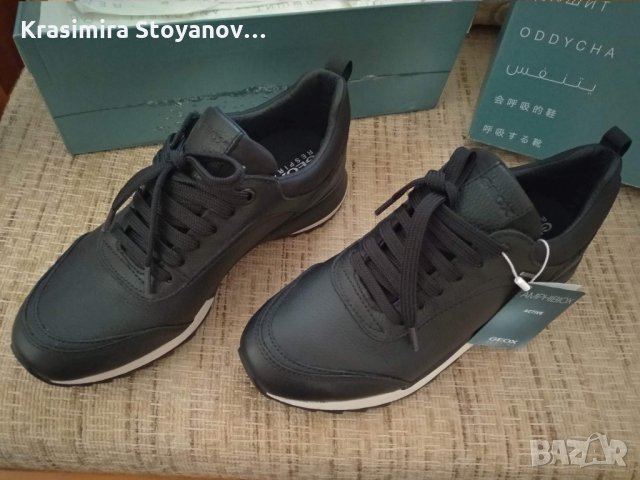 Дамски кожени спортни обувки Geox, снимка 3 - Маратонки - 34687498