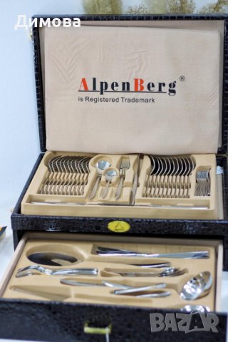 Куфар с прибори за хранене от 86 части , снимка 1