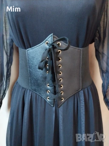 М Кожен ,черен ,еластичен, широк ,колан / корсет /, снимка 5 - Корсети, бюстиета, топове - 50491441