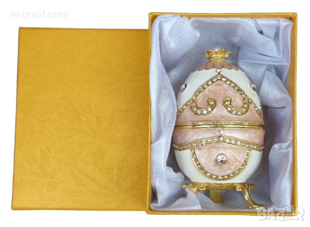 Фаберже стил, кутийки-яйца за бижута в луксозна подаръчна кутия., снимка 5 - Декорация за дома - 42538910