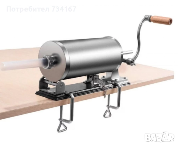 Ръчна машина за пълнене на колбаси,неръждаема стомана,капацитет 4 кг., снимка 7 - Други - 52544264