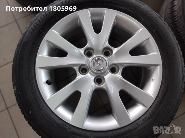4бр. ал. джанти Mazda (оригинални) 5x114,3 , 6,5x16 , ET52,5 , централен отвор 67,1мм, снимка 3 - Гуми и джанти - 51795416