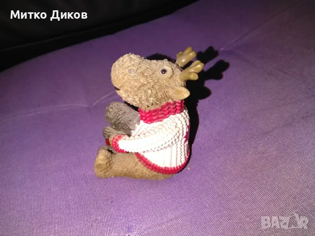 Скулптурка еленче Канада нова Н-8см на 6 см, снимка 4 - Декорация за дома - 49799660