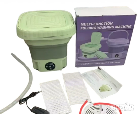 Електрическа компактна преносима пералня с горен отвор и контрол на докосване