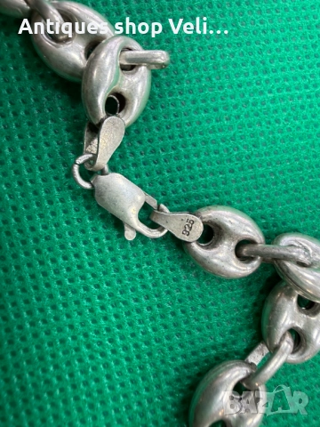 Сребърен ланец №7703 , снимка 3 - Колиета, медальони, синджири - 52719096