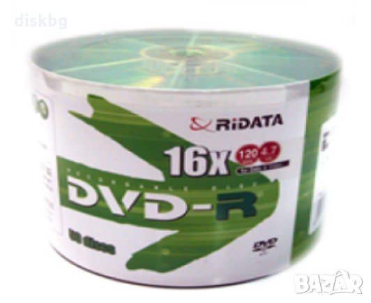 DVD-R Ridata 4.7GB, 120min, 16x - празни дискове , снимка 1 - DVD дискове - 26454340