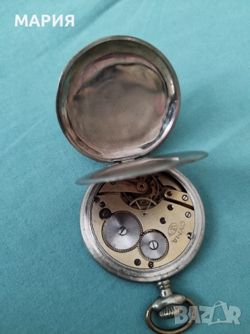 CYMA - Винтидж швейцарски джобен часовник , снимка 4 - Антикварни и старинни предмети - 53286015