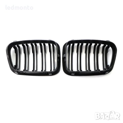 Черни гланцови двойни бъбреци за BMW E46 4-врати (1998-2001) - M стил, снимка 2 - Части - 43400329