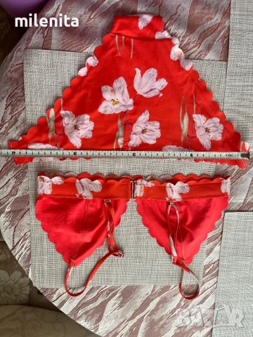 Бански 3бр. в коралов цвят М размер, HM/Avangard/Tommy Hilfiger, снимка 6 - Бански костюми - 48256845