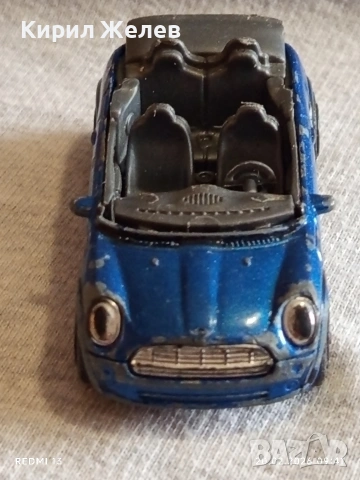 Метална количка Mini cooper cabriolet за КОЛЕКЦИЯ ДЕКОРАЦИЯ 27641, снимка 2 - Колекции - 53557422