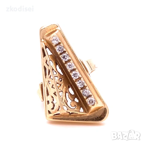 Златен дамски пръстен 6,57гр. размер:57 14кр. проба:585 модел:35690-5