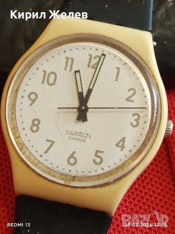 Унисекс ръчен часовник SWATCH QUARTZ SWISS много красив 49030, снимка 2 - Мъжки - 53591281