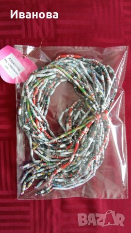 Ръчна изработка на бижута от хартия и квилинг  0.50лв лакирани са със декопажен лак, снимка 3 - Колиета, медальони, синджири - 28741190