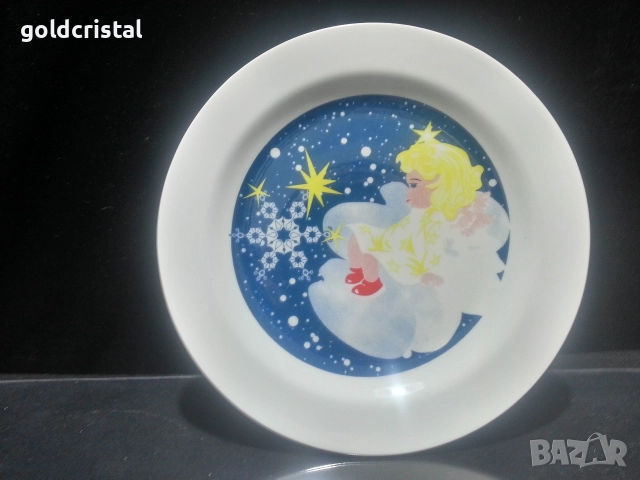 български порцелан коледна чиния 