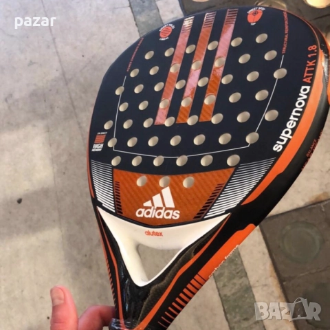 ADIDAS SUPERNOVA ATTK 1.8 Padel Racket Падел Ракета Карбон, снимка 5 - Други спортове - 52103194